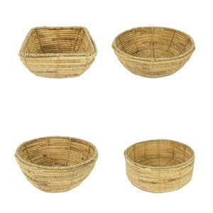 LOOP TONE Storage <b>Baskets</b> Water Hyacinth <b>Basket</b> Laundry Storage Bathroom Laundry - Product Image 2