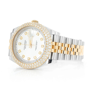 Reloj de Pulsera de Acero Inoxidable con Bisel de 41 mm y Esfera de Cristal, con Incrustaciones de Diamantes Moissanite VVS, Estilo Hip Hop, Unisex, con Correa de 20 mm - Product Image 2