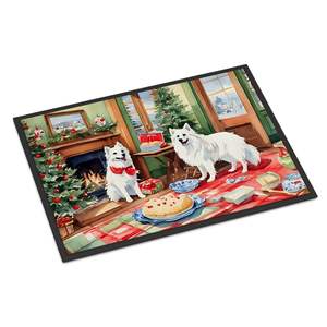 American Eskimo Christmas Cookies Doormat Indoor <b>Outdoor</b> Non-Slip Washable Low Pile Rug 24H X 36W Front Door <b>Mat</b> for Entryway - Product Image 1