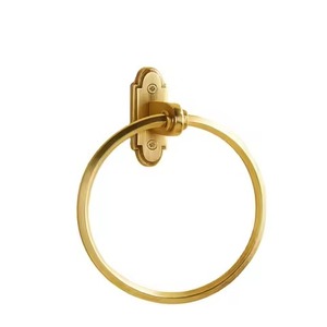 Classic Gold Tone Metal Towel Ring Wall Mounted Circular Storage Holder For Bathroom Towel Holder Ring - Product Image 1