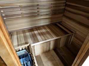 Sauna Tradicional Canadiense de Cedro Rojo para 2 Personas, Sauna Sueca Húmeda y Seca para Exteriores, SPA - Product Image 2