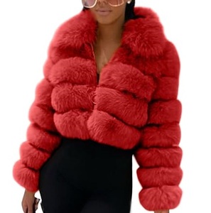 Vestes courtes en fausse fourrure Sharpa pour l'hiver, chaudes, avec fermeture éclair, grandes tailles, style crop top moelleux - Product Image 4