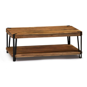 Mesa de Centro Cuadrada de Estilo Industrial Vintage con Base de Pedestal de Metal Resistente para Uso Comercial en Restaurantes, Bistrós y Cafeterías - Product Image 4