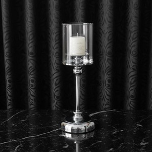 Support de bougie en métal de luxe avec abat-jour en verre, chandelier moderne pour centre de table de mariage, ornement de table - Product Image 6