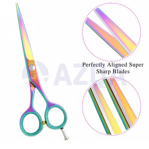 Tijeras de Peluquería Profesionales de Acero Inoxidable con Recubrimiento Multicolor de 6 Pulgadas, Tijeras de Peluquería para Salón - Product Image 4