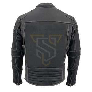 Veste de motard en cuir véritable pour homme, haute qualité, tissu tricoté respirant, teinture unie légère, style urbain hiver, meilleur prix - Product Image 2