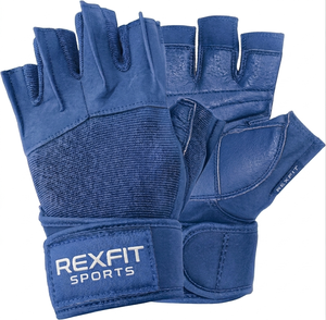 Rexfit Sports Half Finger Gym <b>Gloves</b> Purple PU Leather Adjustable Wrist Strap <b>Weight</b> Lifting Workout <b>Gloves</b> Unisex Sportswear - Product Image 5