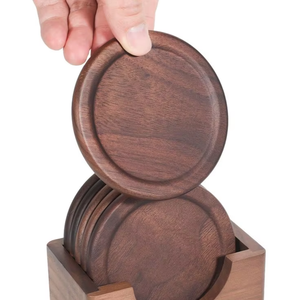 Sous-verre en bois naturel durable, idéal pour les verres à boire, parfait pour offrir en cadeau, au meilleur prix, directement de l'usine indienne. - Product Image 1