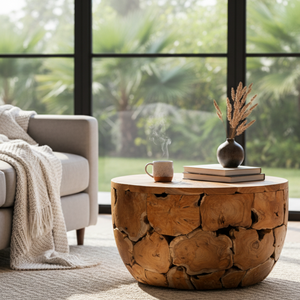 โต๊ะกาแฟไม้สักแท้สไตล์เรียบง่าย รุ่น ARTERRA Premium Rustic Teak Root  งานแฮนด์เมดจากไม้ธรรมชาติ รุ่น CT-007 สำหรับห้องนั่งเล่น โรงแรม/วิลล่า เฟอร์นิเจอร์บ้าน - Product Image 6