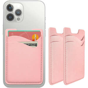 Porte-cartes magnétique en cuir portable, fait main, avec logo personnalisé, style professionnel, pour téléphone portable, protection intégrée - Product Image 4