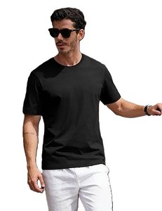High Quality Casual Style Shoulder <b>Down</b> Round Neck Short Sleeve 200g 100% Cotton Regular Fit Men Breathable Eco-Friendly T-Shirt - Product Image 3