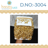Dentelle JARI Écologique Colorée Fantaisie Décontractée Traditionnelle Rétro Florale Brodé Motif 3D Détails Intricats en Dentelle Miel