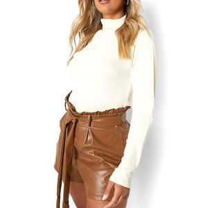 Fabricante profesional de faldas de cuero para mujer, 100% algodón, cintura alta, en venta. - Product Image 5