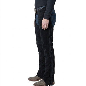 Stylish <b>Half</b> <b>Chaps</b> Plain Design And Custom Pockets Style Suede Leather <b>Chaps</b> Lowest Price Suede Leather <b>Chaps</b> - Product Image 2