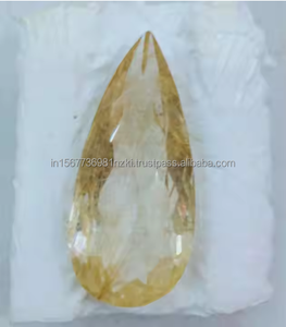 พลอยควอตซ์ทรงเหลี่ยมตัดเป็นสี่เหลี่ยมสีทองธรรมชาติ100% อัญมณีทรงหลวมเครื่องประดับแบบหลวมทำมือตัด - Product Image 6