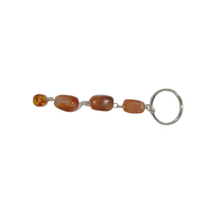 Llavero de cristal de alta calidad, llavero de ámbar rojo cornalina en forma de cubo, llavero de piedra natural, regalos para mujeres, venta al por mayor. - Product Image 3