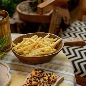 Elegant Serving Bowl with Handle for Snacks Salads Home Dining Decor - Product Image 5