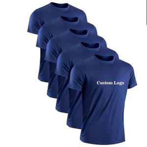 T-shirt de sport pour homme 100 % coton de haute qualité, vêtements d'entraînement, impression personnalisée, service OEM, anti-boulochage, coupe ample - Product Image 2
