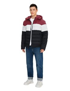 Blouson d'hiver matelassé pour homme en toile de haute qualité, personnalisé, avec col à capuche amovible, séchage rapide, respirant, style urbain - Product Image 5