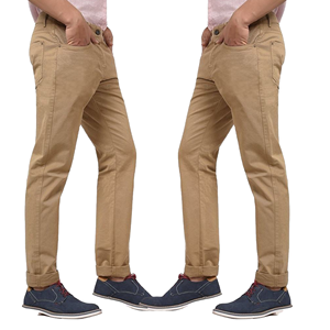 Pantalon décontracté en coton pour homme, coupe droite, taille mi-haute, braguette boutonnée, anti-plis, poches, idéal pour l'automne - Product Image 6
