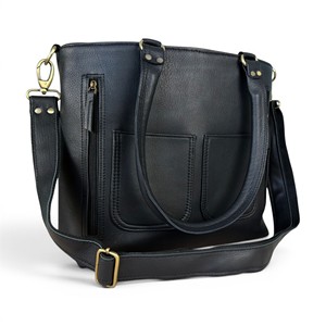 Women Genuine Leather Tote Bag, Lightweight Shoulder Handbag with Dual Adjustable Detachable Straps, Zipper Work Travel Purse - Product Image 1