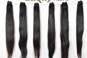 Produit authentique de qualité supérieure, mèches de cheveux humains indiens bruts naturels non traités, lisses, à cuticules alignées, styles Remy, par Export - Product Image 6