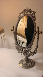 Miroir mural rond en argent, design traditionnel, écologique, pièce d'art décorative pour mariage, emballage individuel - Product Image 5