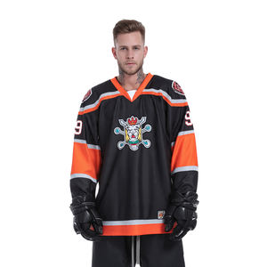 Camisetas de Hockey sobre Hielo Personalizadas de Gran Tamaño, Camisetas Deportivas de Entrenamiento con Cuello en V, Camisetas de Hockey Juveniles de Alta Calidad - Product Image 1