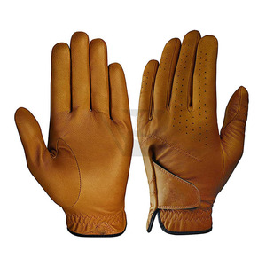 Gants de golf en peau de mouton respirants de haute qualité, dernière mode, avec logo brodé à motif tendance pour hommes - Product Image 1