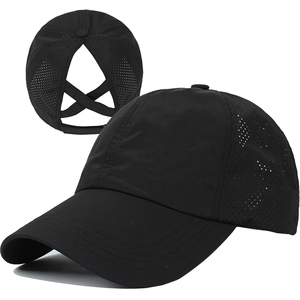 Casquette de baseball unisexe pour adultes, 6 panneaux, en coton noir uni, ajustement réglable, style décontracté - Product Image 3