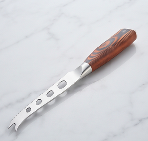 Ensemble de couteaux à fromage en acier inoxydable brillant avec manche en bois et spatule, idéal pour le plateau à fromage et les outils de cuisine - Product Image 3