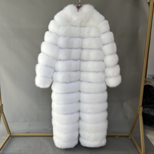 New Heavyweight <b>White</b> Fur Coat <b>Men</b> Luxury Real Fox Fur Warm Thickness Winter <b>Men's</b> Outdoor - Product Image 1