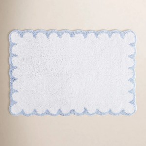 Cotton <b>Bath</b> <b>Mat</b> Rectangle Solid Color Non-Slip Rubber Backing Classic Style Tufted Medium Thickness Home Use - Product Image 2