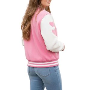 Blouson universitaire personnalisé pour couple, style streetwear, en polaire, brodé, unisexe, vente en gros, fabricant OEM - Product Image 5