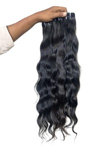 NAJIR HAIR HUB Extensions de cheveux humains Remy indiens ondulés naturels et ondulés en vagues d'eau, 100g, style pré-bouclé - Product Image 1