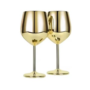 Gobelet à vin en acier inoxydable couleur or rose, gobelet à vin réutilisable de luxe pour mariage, fête, restaurant - Product Image 4