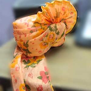 Turbante tradicional de algodón listo para usar, turbante de algodón tradicional Pagdi para boda y aniversario, hombres étnicos Sherha Floral Pagdi - Product Image 1