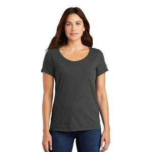 T-shirt d'été pour femme de haute qualité, col rond, manches courtes, couleur unie, 100% coton, jersey décontracté, coupe régulière, longueur longue, toutes saisons - Product Image 1