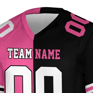 Nouveauté, maillots de football américain à manches courtes imprimés, respirants, à séchage rapide, taille plus, personnalisés, vêtements de sport OEM, unisexe - Product Image 3