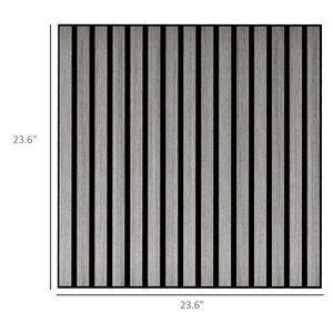 24x24 pannelli acustici in legno grigio 4-Pack fonoassorbente decorazione da parete a doghe - Product Image 3