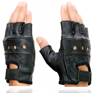 ถุงมือขี่มอเตอร์ไซค์หนังวัวสีดำสำหรับผู้ชาย Samroz Sports - Product Image 2