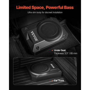 Subwoofer Auto Sottosedile Slim da 400W, 10 Pollici, con Amplificatore Integrato a Profilo Alto/Basso - Product Image 2