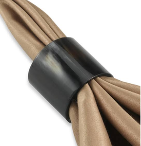 Offre Spéciale Noël : Anneaux de Serviette en Corne Naturelle Noire Moderne – Supports Décoratifs pour Serviettes à Prix Abordable - Product Image 3