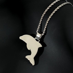 Colgante de Delfín de Plata 925 con Micro Pavé de Moissanita, Bañado en Rodio, Estilo Iced Out, Amuleto de Animal de Lujo, Colgante Bling para Rapper Hip Hop - Product Image 6