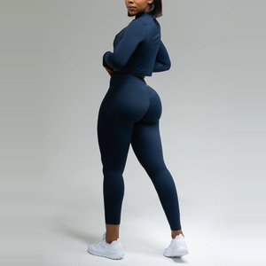 Ensemble de yoga pour femmes, personnalisé, respirant, anti-transpiration, soutien-gorge de sport, leggings, tissu extensible, ensemble de vêtements de sport pour la gym, le yoga, l'entraînement et les activités sportives - Product Image 4