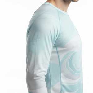 New Men <b>Compression</b> <b>Shirt</b> Long Sleeve Swim <b>Shirt</b> Sublimation Printed Rash Quick Dry Rash Guard - Product Image 3