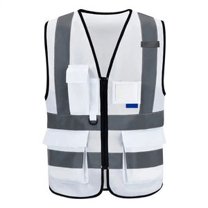 Chaleco de seguridad profesional de alta visibilidad, ropa de trabajo reflectante, tela transpirable para trabajadores de la construcción y tareas al aire libre - Product Image 2