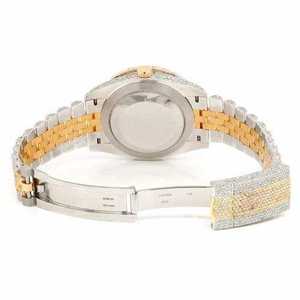 Gold Diamond Bezel Stainless Steel <b>Watch</b> Green Dial Luxury Quartz Movement Chronograph Water Resistant 3BAR Jubilee <b>Bracelet</b> - Product Image 5