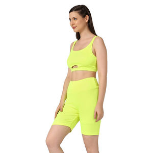 Conjunto de yoga de spandex y nailon de gran venta para mujer, ropa de gimnasio y fitness, conjunto de yoga sin costuras de 2 piezas para mujer, conjunto de pantalones cortos de yoga para mujer - Product Image 4