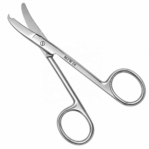 Ciseaux à points courts courbés de 3,5 pouces, ciseaux à sutures incurvés en acier inoxydable, ciseaux chirurgicaux pour couper les points, CE ISO 13485 - Product Image 1